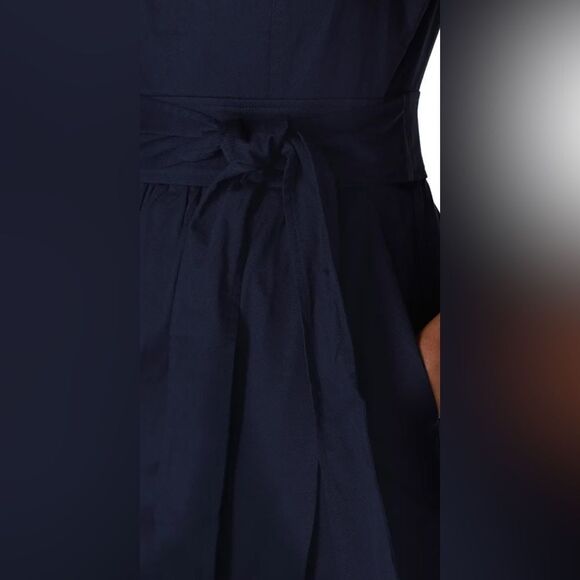 Marissa Webb Collective Navy Tie Waist Dress Size 8 - Picture 4 of 7
